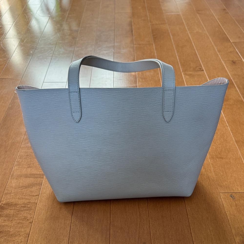 Cuyana Gray Leather Purse